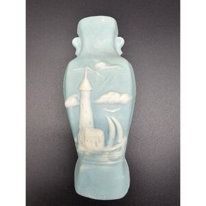 Vintage Soapstone 1974 Design Gifts International Lighthouse Sailboat Vase 5.5"